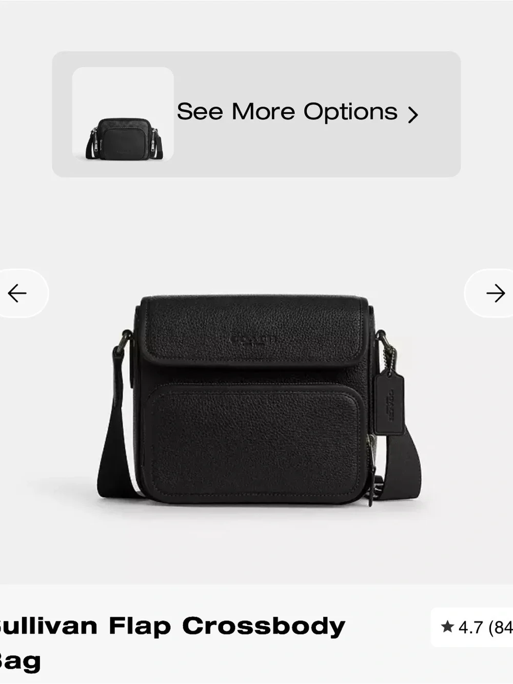 Coach Black Sullivan Flap Crossbody